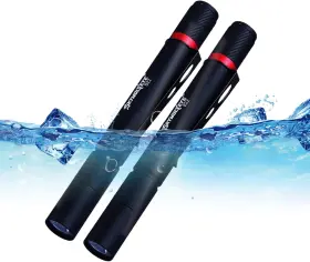 Castnoo 313023892874 2 Pack Led Pen Flashlight 3 Mode Lights Ultra Bright Mini Penlight Li