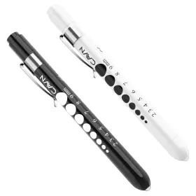 Cavn Fc019 Pen Light With Pupil Gauge Led Penlight For Nurses Black And White