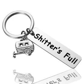 Ccbfy 976350616823 Shitters Full Keychain Happy Camper Rv Camping Unique Gift