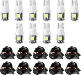 Cciyu 5-5050-smd Pc194 10 T10 Led Bulb Instrument Panel Cluster Dash White