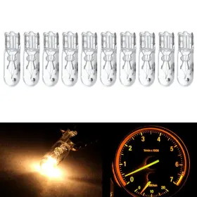 Cciyu 992011-5210-1723191 10 Pcs T5 17 86 206 White Halogen Light Bulb Instrument Cluster Gauge