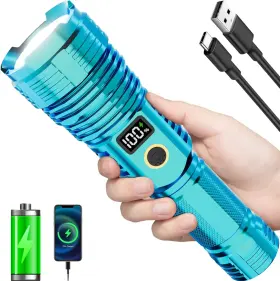 Childbot 726084035195 Flashlights High Lumens Rechargeable 100 000lm Led Super Bright Flash Light Zo