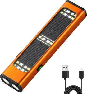 Ciwuzxs 445027269208 Solar/rechargeable Flat Flashlights 900 Lumens Edc Tactical Flashlight Multi F