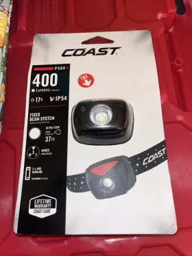 Coast 200/fl13 Ps60 400 Lumens Ip54 Water Resistant 37m Flood Headlamp 3 Settings