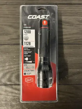 Coast 21656 Brand New G70 Black Aluminum Water Resistant 1200 Lumens Flashlight