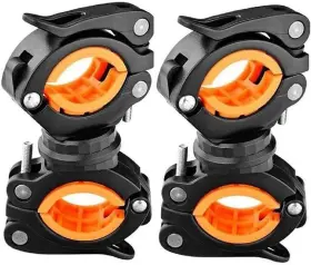 Cosoos 726084249899 2 Pack Flashlight Mount Holder Universal Bicycle Led Light Mounting Hold