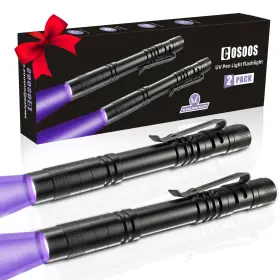 Cosoos Gdfgj6899 2 Uv Black Light Flashlight Pack 395nm Mini Pen With Clip Waterproof
