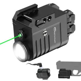 Cronhawk 738874651461 Pistol Laser Light Combo Rechargeable 650 Lumen Green Picatinny Mount