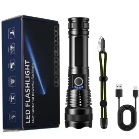 Cuyeoig Ledtf2023 Super Bright Led Flashlight Aluminum Alloy - Long-range Telescopic Focus