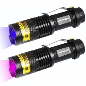 Darkbeam 365nm 395nm 2pack Uv 365nm And 395nm Flashlight Light Woods Lamp Blacklight Ultraviolet Led Po
