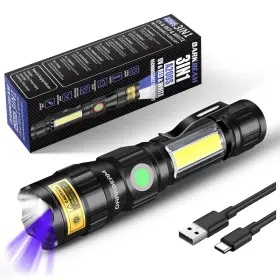Darkbeam A200-3in1 Uv 365nm Flashlights Usb Rechargeable Led 3 In 1 Blacklight Ultraviolet Wood
