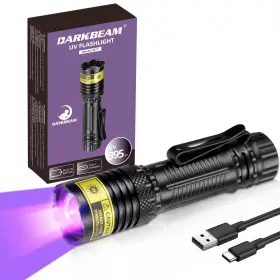 B71-395nm Darkbeam Uv Flashlight 395nm Black Light Mini But Powerful Blacklight Usb- C Led Rech B71-395nm Darkbeam Uv Flashlight 395nm Black Light Mini But Powerful Blacklight Usb- C Led Rech