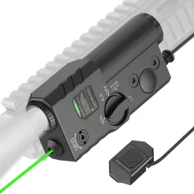 Defentac Df-9046-fl 1450lm Green Laser Light Combo For Rifle Adjustable Brightness Rechargeable