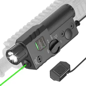Defentac Df9046-p Flashlight 2000 Lumens Green Laser Light Combo Compatible With Mlok/picatinny