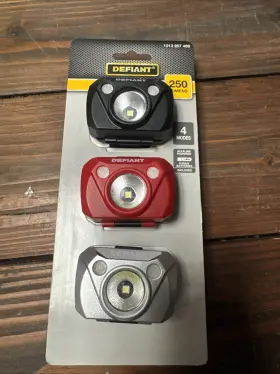 91670 Defiant 3-pack 250lm Headlight-3 X 3aaa Battery