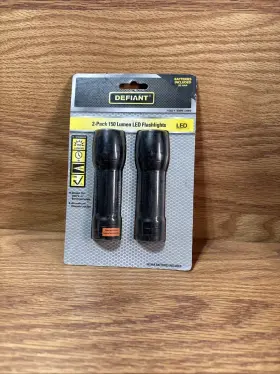 Defiant 943777201284 Brand 2-pack Focusing 150 Lumen Led Flashlights 5 Inch