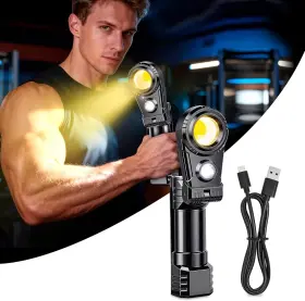 Dianzishangwu 00015b Gym Lamp For Posing Magnetic Home Lighting Rechargeable 180 Foldable Led