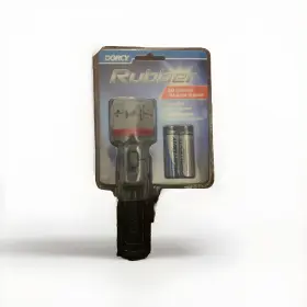 Dorcy 41-2956 Weather Resistant Rubber Krypton Bulb Flashlight With Lanyard Black/grey