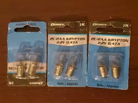 Dorcy Kpr104 2c / 2aa Krypton 2.2 V 0.47 A Kpr 104 41-1662 Replacement Bulbs Lot