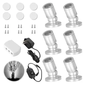 Dtructiew Xyzbd01-b Led Mini Spot Light 6pcs 1.5w 5v Dimmable Spotlight Accent Lights For Artwor