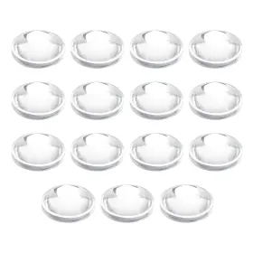 Duefixing 693974247146 Diameter 20mm Flat Convex Lens 15 Pcs Height 7.5mm Flashlight Optical
