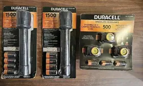 Duracell 897026911795 2 Durabeam Ultra 1500 Lumens Flashlight And Led Headlamps 500