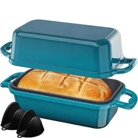 Dycyrq 25917 Enameled Cast Iron Sourdough Bread Dutch Oven 9x5 9x5inch Emerald