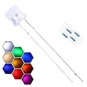 Edgelec Ed Tc Py05 9s/20pcs 180pcs 5mm 9 Colors X 20pcs Assorted Lights Led Diodes Flat Lens 1.14i