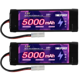 Emepovgy 762916141115 7.2v Rc Nimh Battery 5000mah Capacity Rechargeable 6-cell Flat Pack W