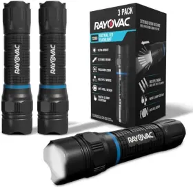 Energizer 012800541430 Rayovac T2000 Tactical Led Flashlights 400 Lumens 3 Pack Small Tac