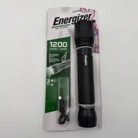 Energizer 039800137777 Metal Flashlight Tac-r 1200 Lumens Reverse Charging Push Button Back