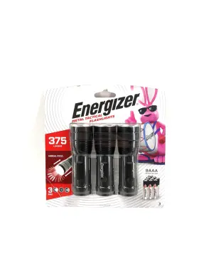 Energizer 039800147226 Metal Tactical Flashlights 3 Pk. 375 Lumens Modes