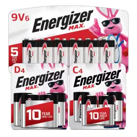 Energizer 313106371326 Max Emergency Bundle With C 4-pack D And 9-volt 6-pack Batteries