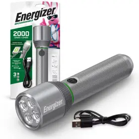 92658060 Energizer Rechargeable Flashlight 2000 Lumens Led Impact & 92658060 Energizer Rechargeable Flashlight 2000 Lumens Led Impact &