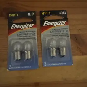 Kpr113 Energizer Lot Of 2 Packs Krypton Flashlight Bulbs 4d/6v New Old Stock Kpr113 Energizer Lot Of 2 Packs Krypton Flashlight Bulbs 4d/6v New Old Stock