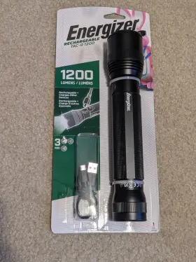 Energizer Tac-r-1200 Rechargeable Flashlight 1200 Lumens 9.5 Inch Long