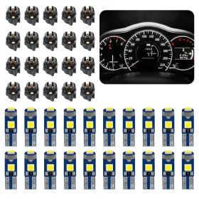 Esww Esww-ybd01 20pcs T5 Led Bulbs 74 Dash Light 2721 37 Wedge Bulb With Pc74