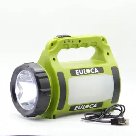 Euloca 5999d Rechargeable Led Torch Waterproof Spotlight Camping Lantern Power Bank -freeship