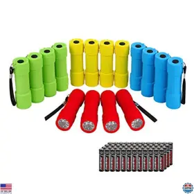 B01jz9e976 Everbrite 16-pack Mini Led Flashlights - Assorted Colors 48 Aaa Batteries Included