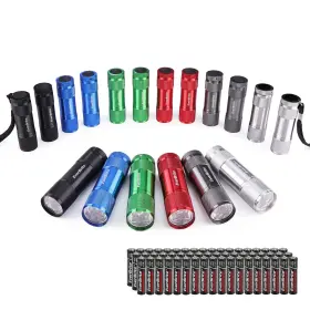 Everbrite E000007 Mini Led Flashlight Set 18 Pack With Lanyards And Aaa Batteries