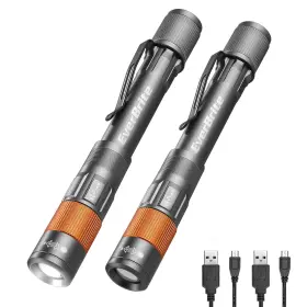 E007128ae Everbrite 2-pack Rechargeable Pen Light 300 Lumens Edc Flashlight Gray- 2pk E007128ae Everbrite 2-pack Rechargeable Pen Light 300 Lumens Edc Flashlight Gray- 2pk