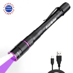 E101108ae Everbrite Rechargeable Pen Flashlight Uv Light White 395nm E101108ae Everbrite Rechargeable Pen Flashlight Uv Light White 395nm