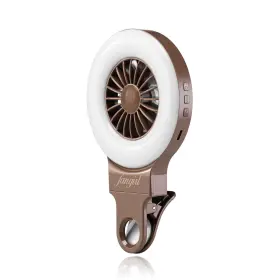 Fangirl 199284046276 By Remi 2-in-1 Clip On Phone Fan And Selfie Ring Light Brown