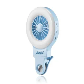 Fangirl 199284379244 By Remi 2-in-1 Clip On Phone Fan And Selfie Ring Light Blue