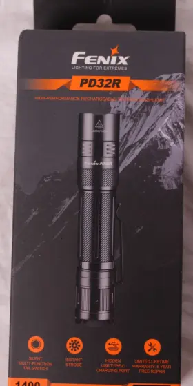 Fenix 942870310893 New Pd32r Rechargeable Led Flashlight