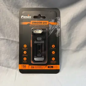 Sw05r-uv Fenix 150 Lumens Multipurpose Rechargeable Edc Clip-on Light