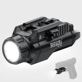Feyachi Hl-29 Tactical Flashlight - 1500 Lumens Rail Mounted With 5 Int