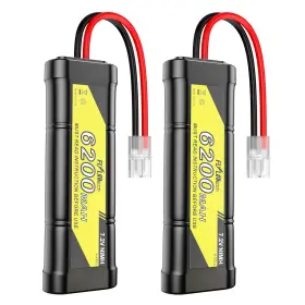 Flylinktech Cet102696 2 7.2v 6200mah Nimh Battery For Rc Cars 6-cell Flat Rechargeable Pack