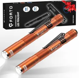 Forto Ft-p202o Led Pen Light 200 Lumens Pocket Flashlight Ip67 Waterproof 2 Modes P