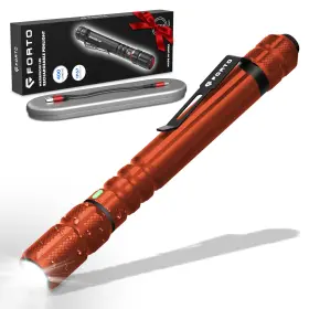 Forto Ft-p400o Rechargeable Pen Light Flashlight 400 Lumens Small Pocket With Cl